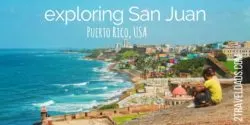 Exploring San Juan Puerto Rico is a bucket list travel adventure for many. Historic Forts, colorful streets, tropical waters, amazing food: what's not to fall in love with? 2traveldads.com