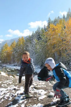 Taylor Family in Lewis and Clark National Forest Glacier County Montana