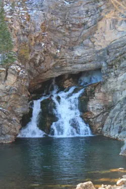 Cave at Running Eagle Falls Two Medicine Glacier National Park