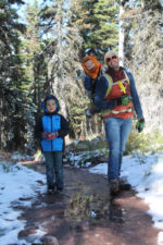 Taylor Family hiking at Two Medicine Lake Glacier National Park