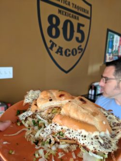 Queso Fundido Torta at Tacos 805 Santa Maria Valley