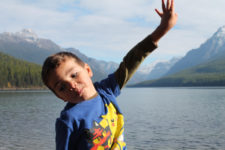 Taylor Family at Bowman Lake Glacier National Park