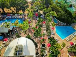 Pool area from above at Condado Plaza HIlton San Juan Puerto Rico 1