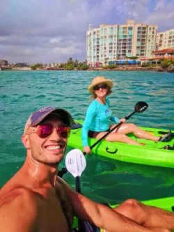 Rob and Maureen Kayaking on Laguna Condado San Juan Puerto Rico 2