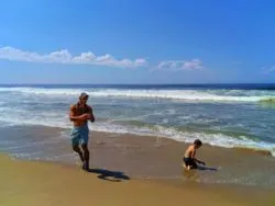 Taylor family on beach at Oso Flaco Lake Nature Preserve Nipomo 15