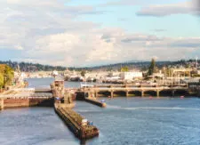 Ballard Locks Seattle from Amtrak Empire Builder 1