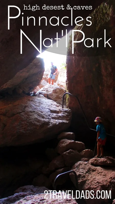 Hiking in Pinnacles National Park in California is a beautiful and fascinating experience with caves, desert and canyons unlike any other national park. 2traveldads.com