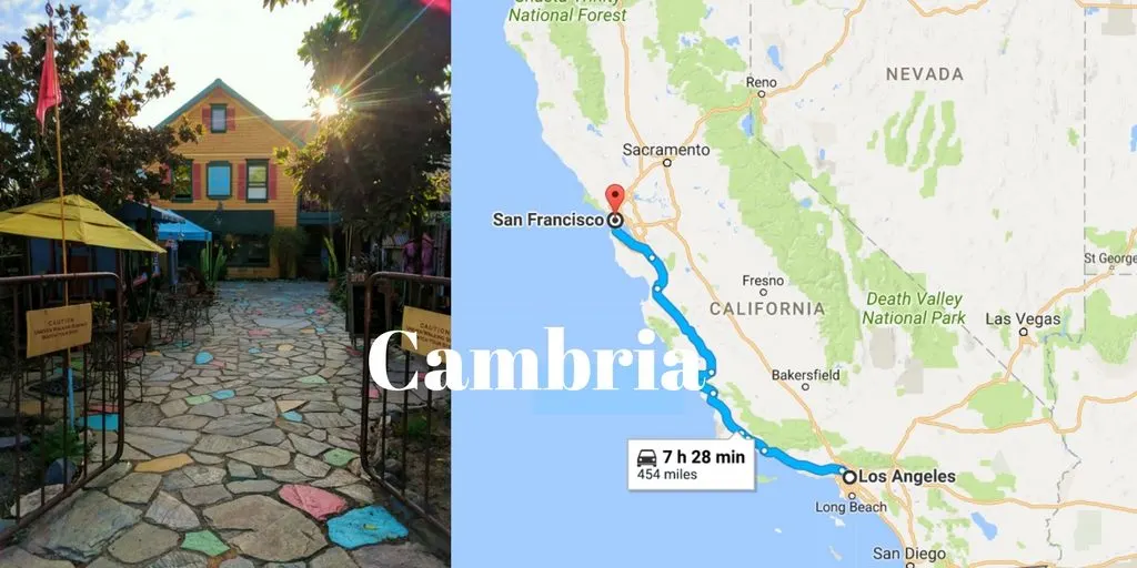 Map of Cambria California