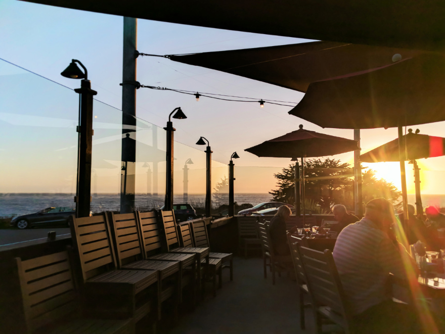 Outdoor dining at Moonstone Beach Bar and Grill Cambria Central Coast 1