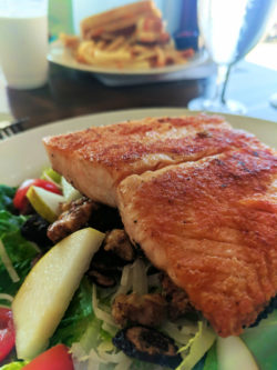 Salmon Salad at Centrally Grown Restaurant Cambria Central Coast 1