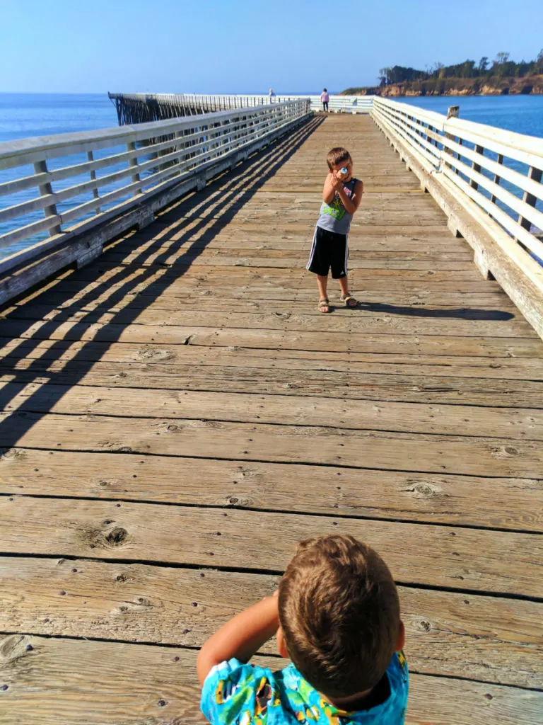 Taylor Family at Fishing Pier at Hearst San Simeon State Park 1
