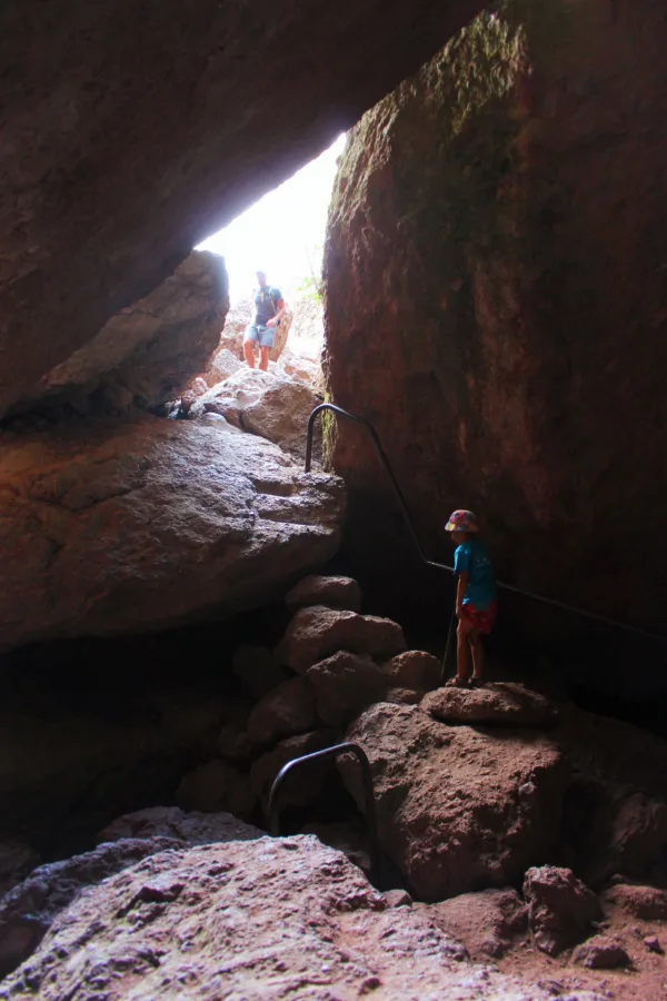 Taylor Family at Pinnalces National Park hiking talus caves trail 10