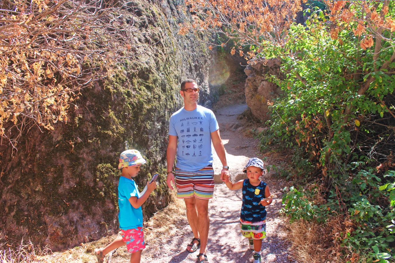 Taylor Family at Pinnalces National Park hiking talus caves trail 6