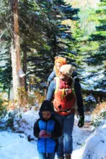 Taylor Family hiking at Two Medicine Lake Glacier National Park 4