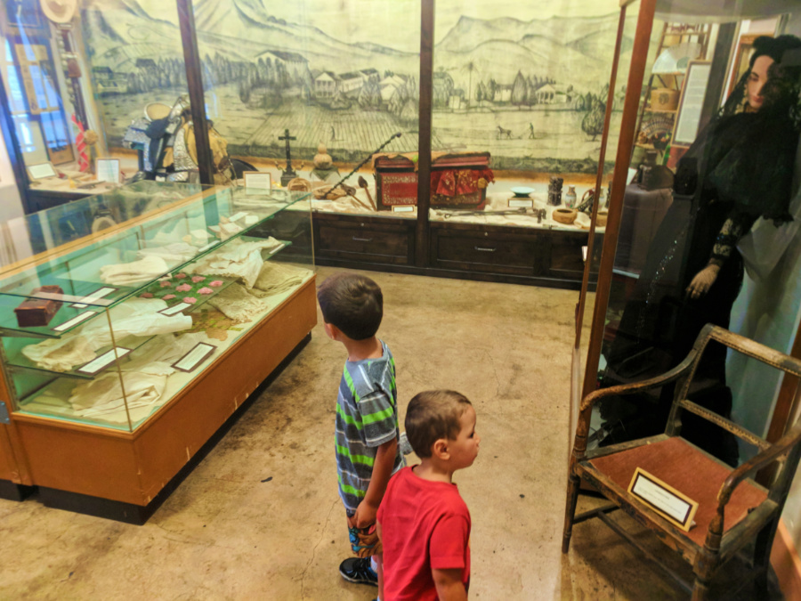 Taylor Family in Museum at Mission San Luis Obispo 1