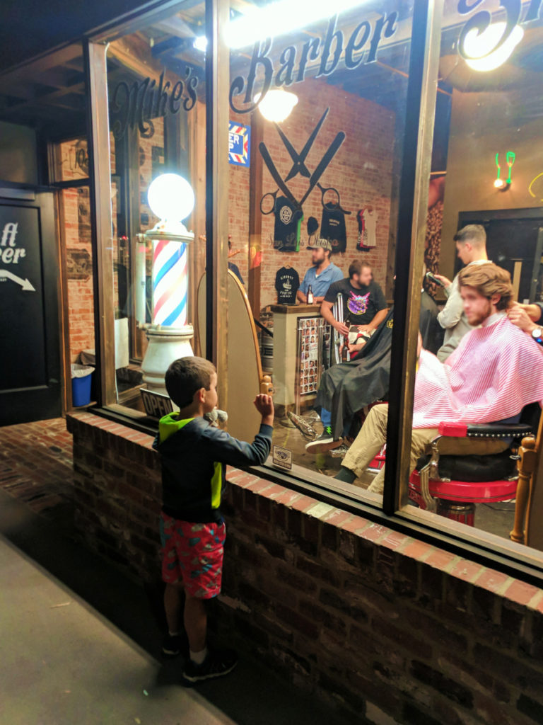 Taylor Family walking in downtown San Luis Obispo 2