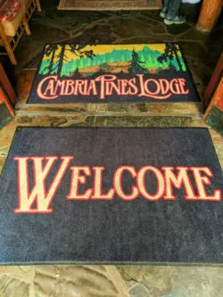 Welcome Mats at Cambria Pines Lodge California Central Coast 1