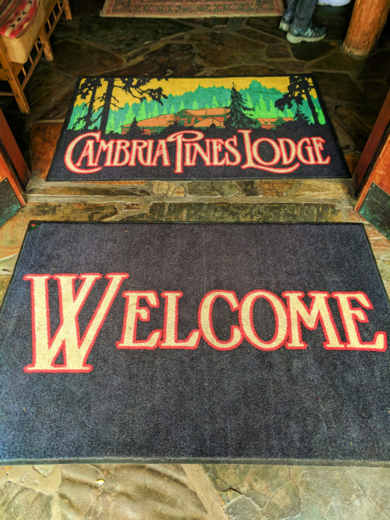 Welcome Mats at Cambria Pines Lodge California Central Coast 1