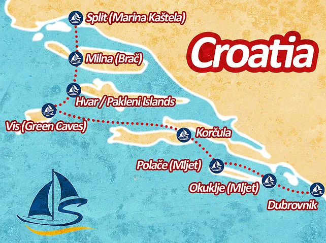 Croatian Sailing map