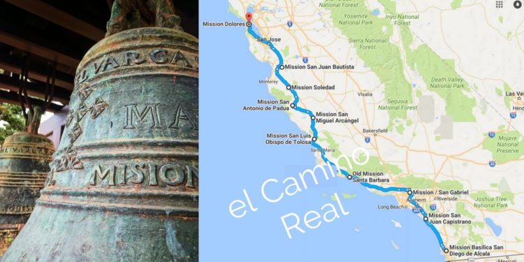 El Camino Real California Missions Map 750x375 