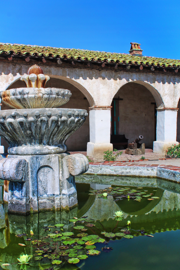 Lily Pond Fountain at Entrance to Mission San Miguel Archangel 2