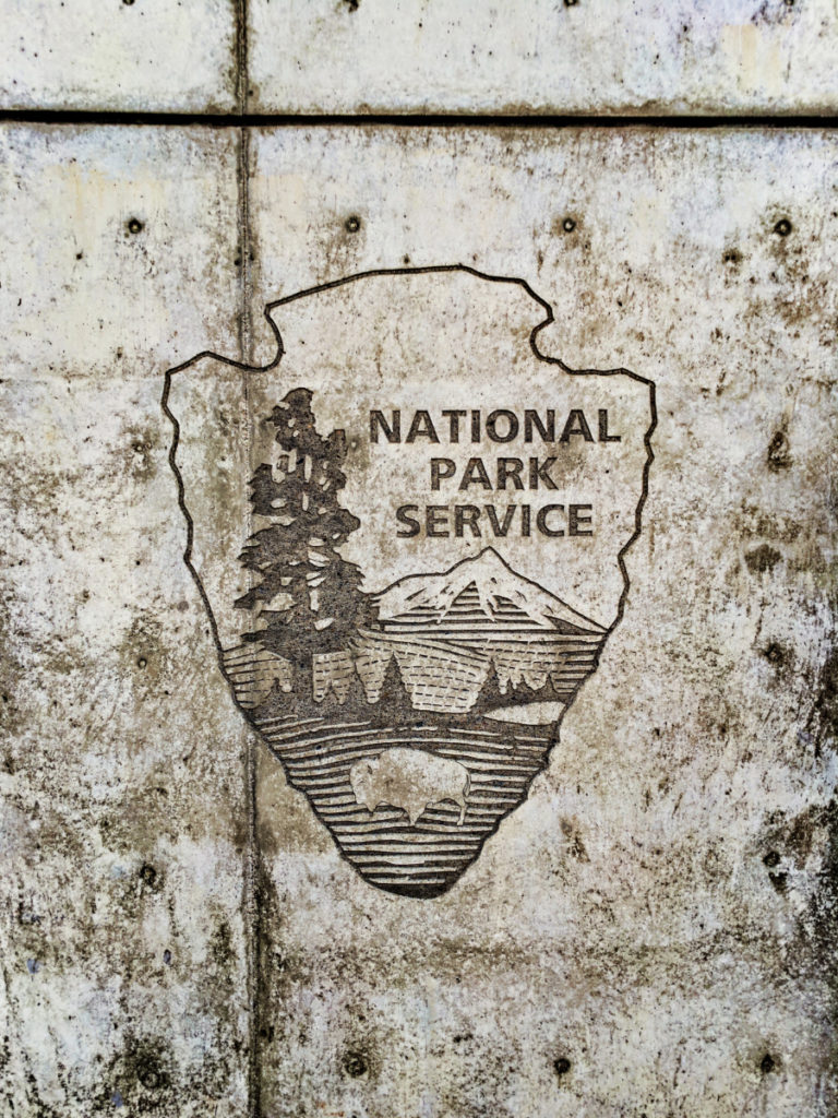 NPS Logo Concrete Emboss GGNRA San Francisco 1