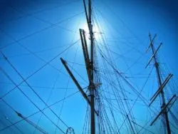 Ship masts at San Francisco Maritime National Historic Park 1