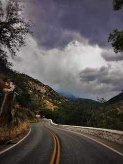 Stormy roadway in Sequoia National Park 4