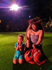 Taylor Family at Ka Waa Luau Disney Aulani Oahu 12