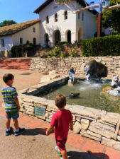 Taylor Family at fountain at Mission San Luis Obispo 1