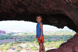 Taylor Family hiking at Hole in the Rock at Papago Park Phoenix Tempe 5