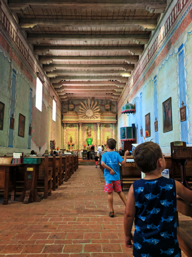 Taylor Family in chapel at Mission San Miguel Archangel 1