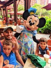 Taylor Family with Minnie Mouse Character Dining at Disney Aulani 1