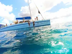 Taylor Family and Friends jumping off Catamaran with Disney Aulani 1