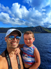 Taylor family on catamaran off Oahu 3