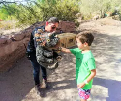 Taylor family with Dinosaur exhibit Phoenix Zoo Tempe 4