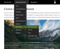Accessing Junior Ranger Program from NPS site 1