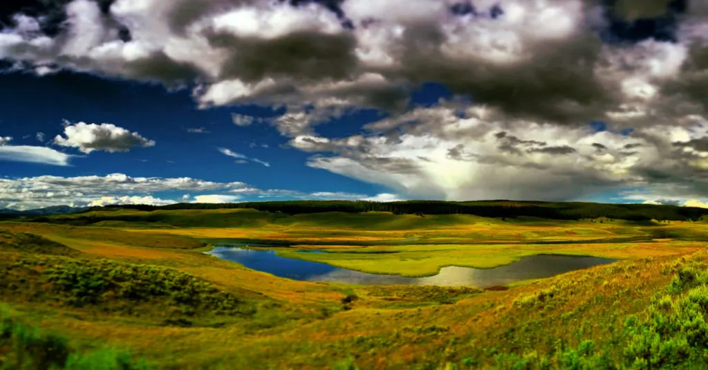 Clouds over Hayden Valley Yellowstone National Park Wyoming 1