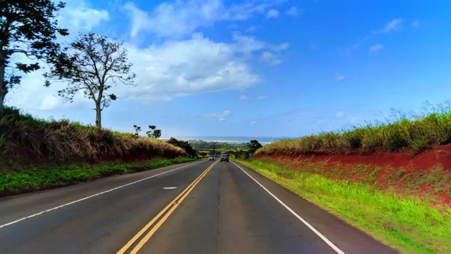 Driving the Kamehameha Highway in Alamo Jeep on North Shore Oahu 1