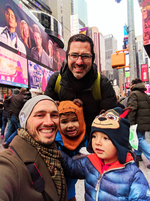 Taylor Family in Times Square in NYC