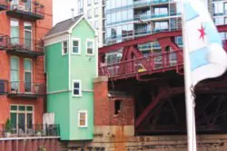 Old Bridge house from Architecture Boat Tour Downtown Chicago 3