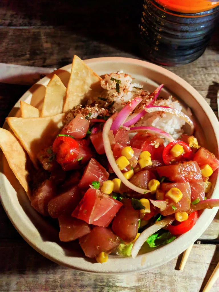 Poke Bowl from Aji Limon Food Truck North Shore Oahu 2