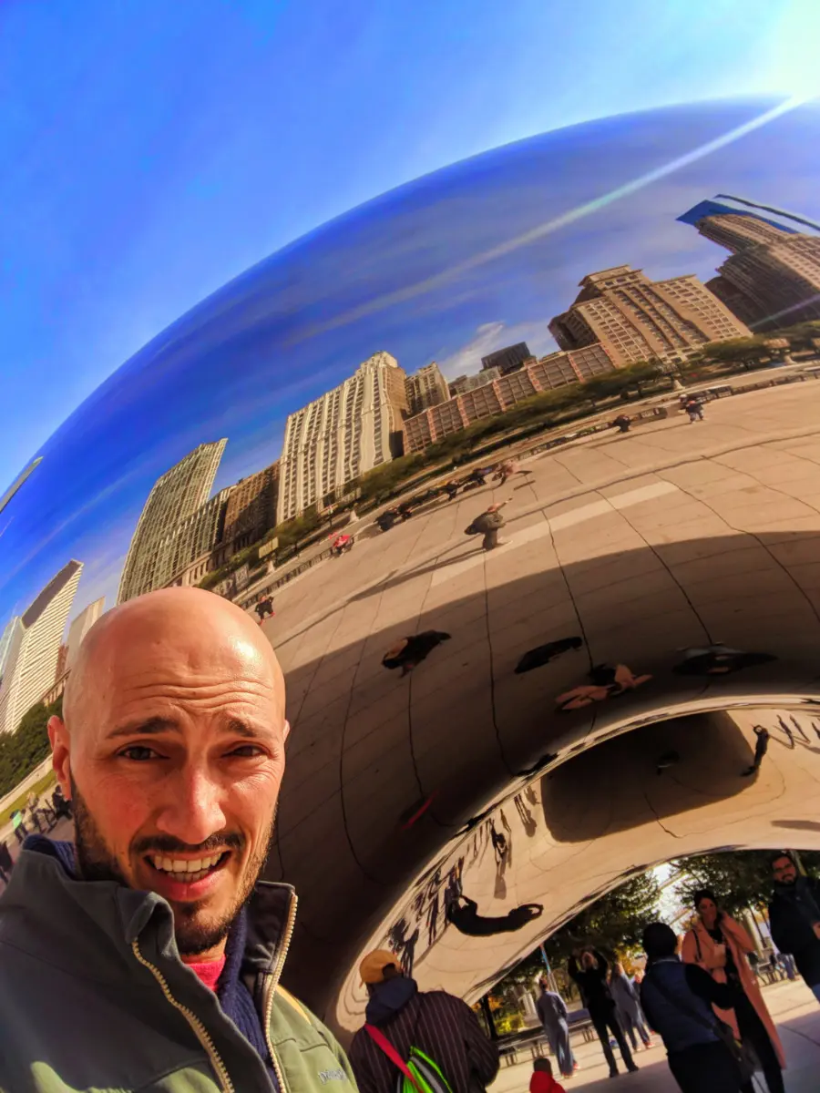 Rob Taylor at the Bean Millennium Park Magnificent Mile Downtown Chicago 2
