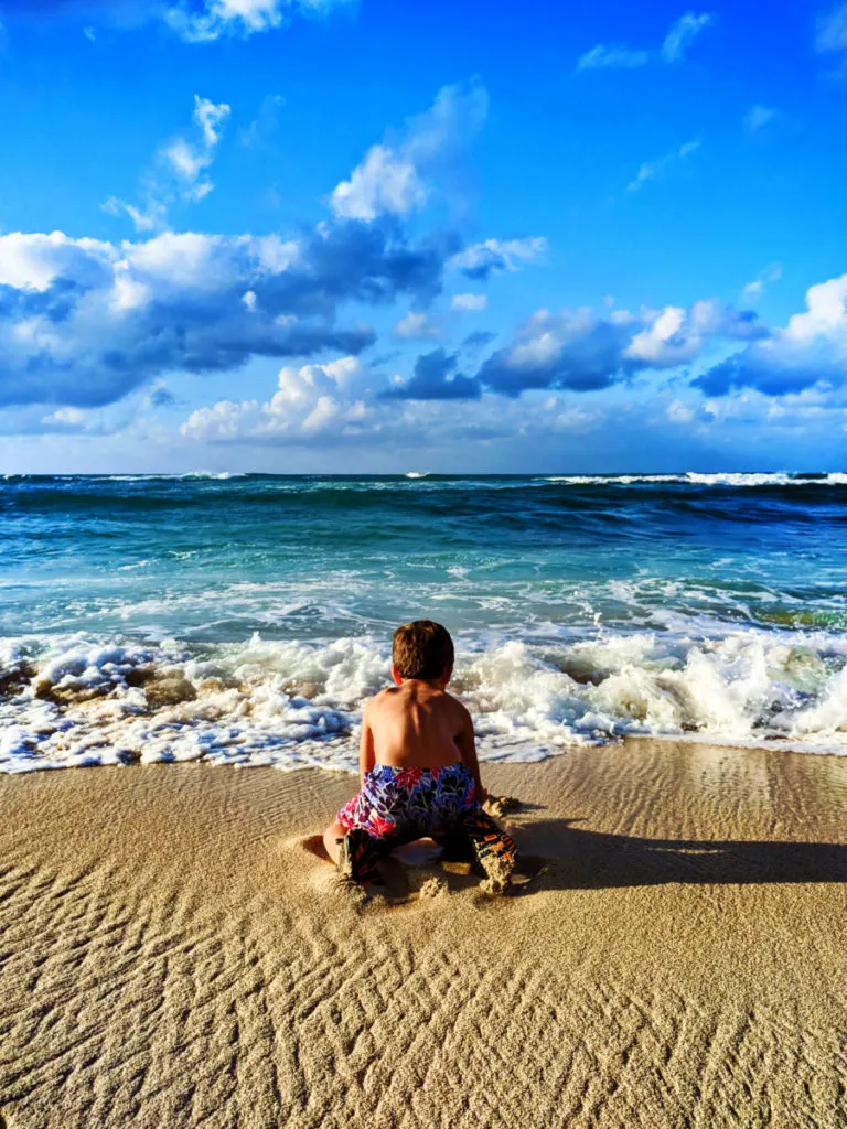 Taylor Family playing at Sunset Beach Haleiwa North Shore Oahu 2