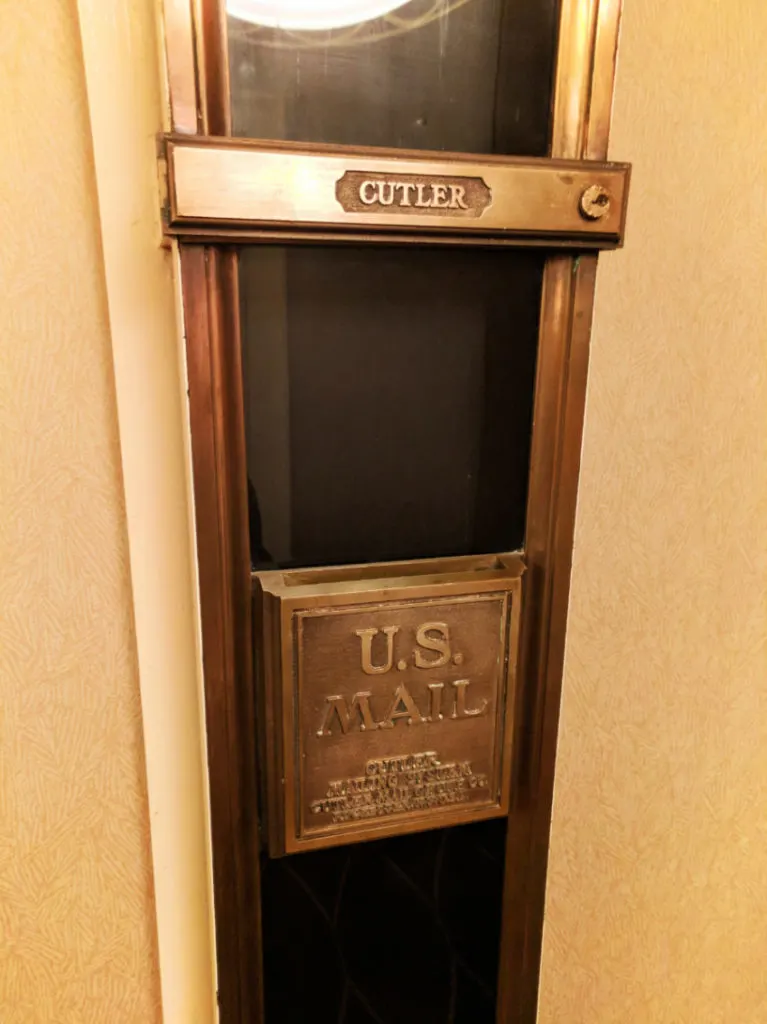 Vintage Mail Chute at Millennium Knickerbocker Hotel Chicago 1