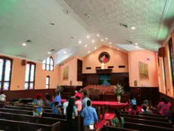 Inside Ebenezer Baptist Church at Martin Luther King Jr National Historic Site Atlanta 1