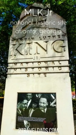 A visit to the MLK National Historic Site is a must when in Atlanta. The Civil Rights museum and MLK sites are incredible for experiencing the history and emotion of the movement and its leader, Martin Luther King Jr. 2traveldads.com