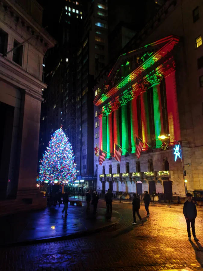 New York Stock Exchange at Christmas Wall Street Lower Manhattan NYC 3