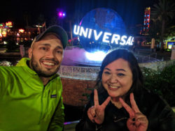 Rob Taylor and friend at Universal Globe Universal City Walk Orlando 1