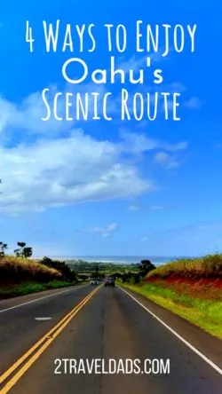 Taking the Scenic Route around Oahu is an exciting adventure with your family, hitting beaches, coves, jungles and great food. 2traveldads.com